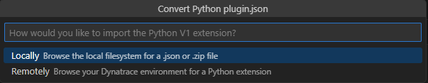 Import extension